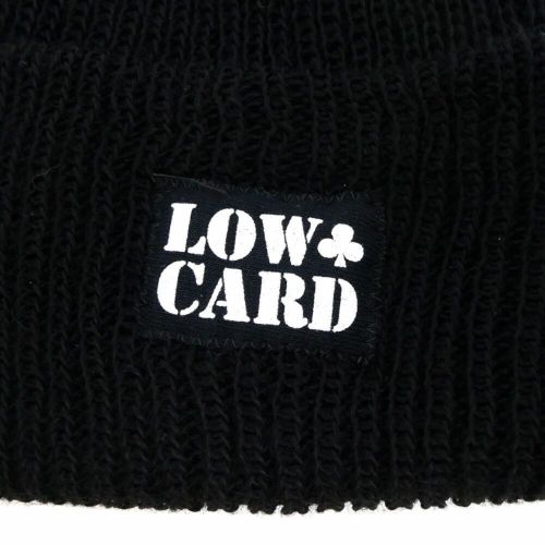 LOWCARD KNITCAP ローカード ニットキャップ LONGSHOREMAN BEANIE BLACK スケートボード スケボー 2