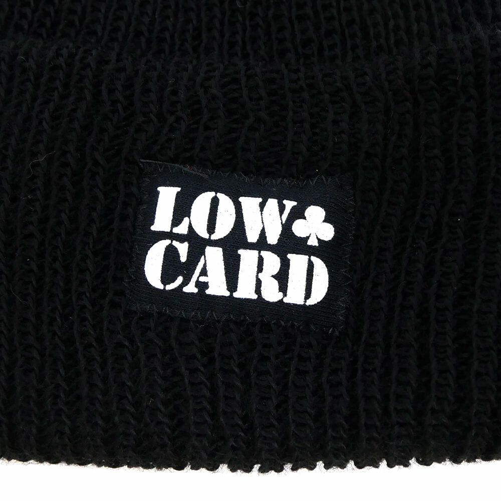 LOWCARD KNITCAP ローカード ニットキャップ LONGSHOREMAN BEANIE BLACK スケートボード スケボー 2