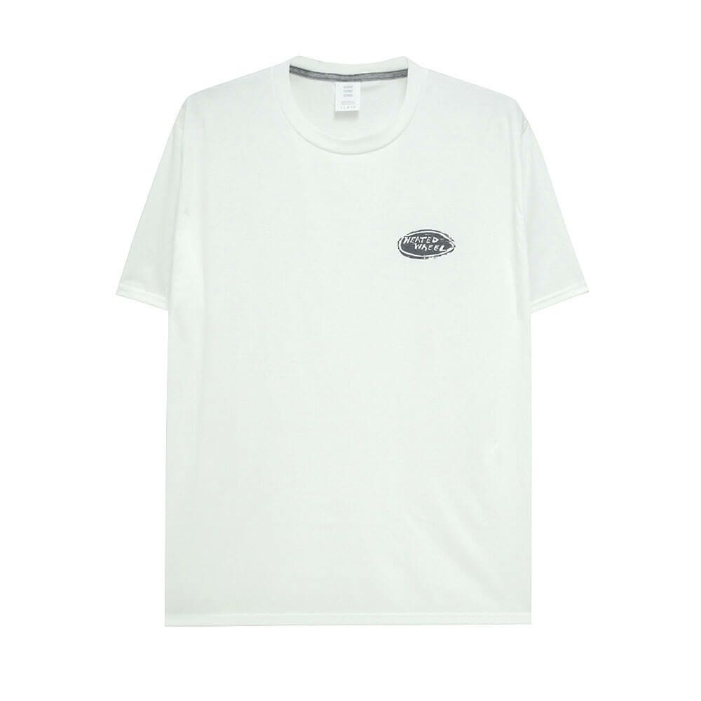 HEATED WHEEL T-SHIRT ヒーテッドウィール Tシャツ OVAL WHITE スケートボード スケボー 