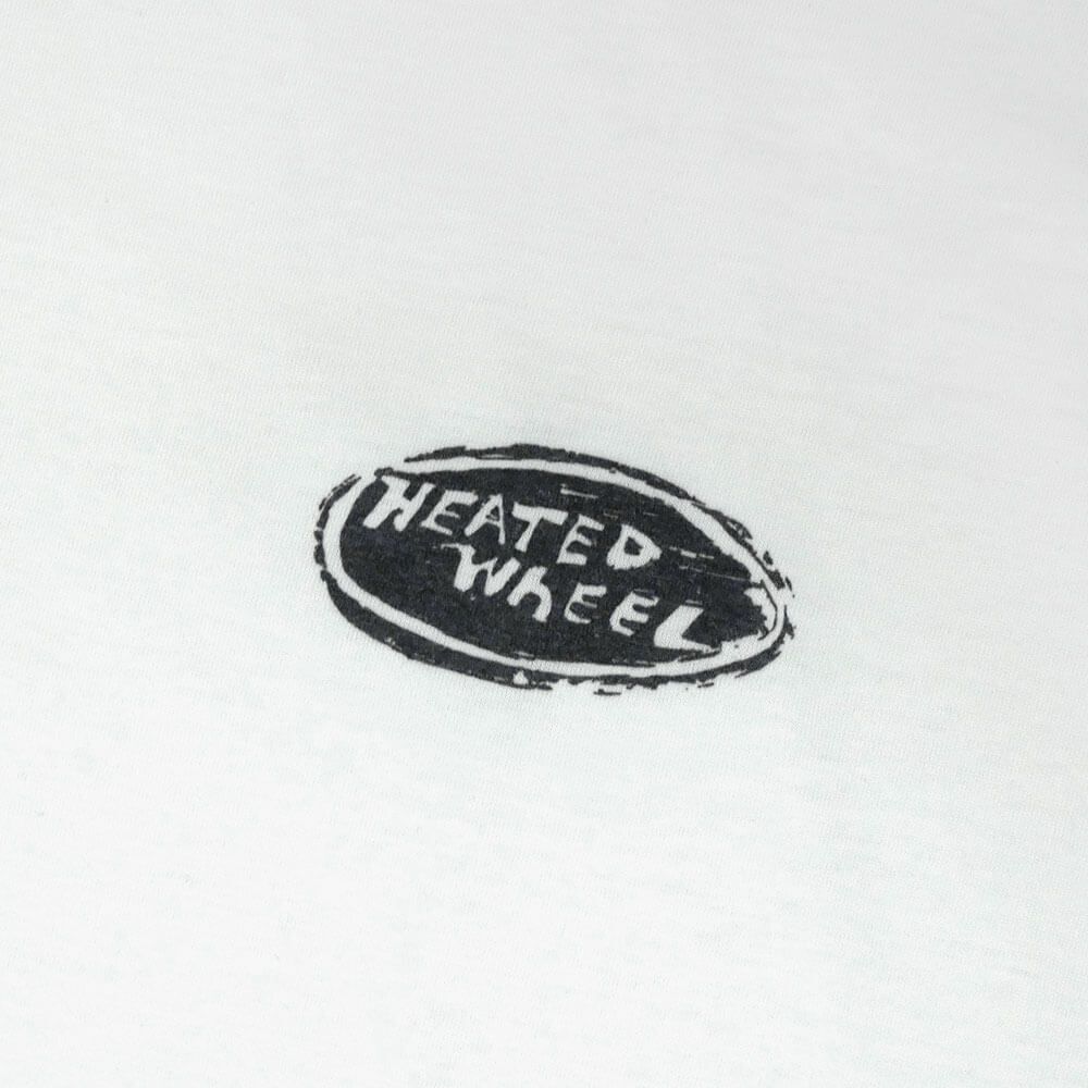 HEATED WHEEL T-SHIRT ヒーテッドウィール Tシャツ OVAL WHITE スケートボード スケボー 1