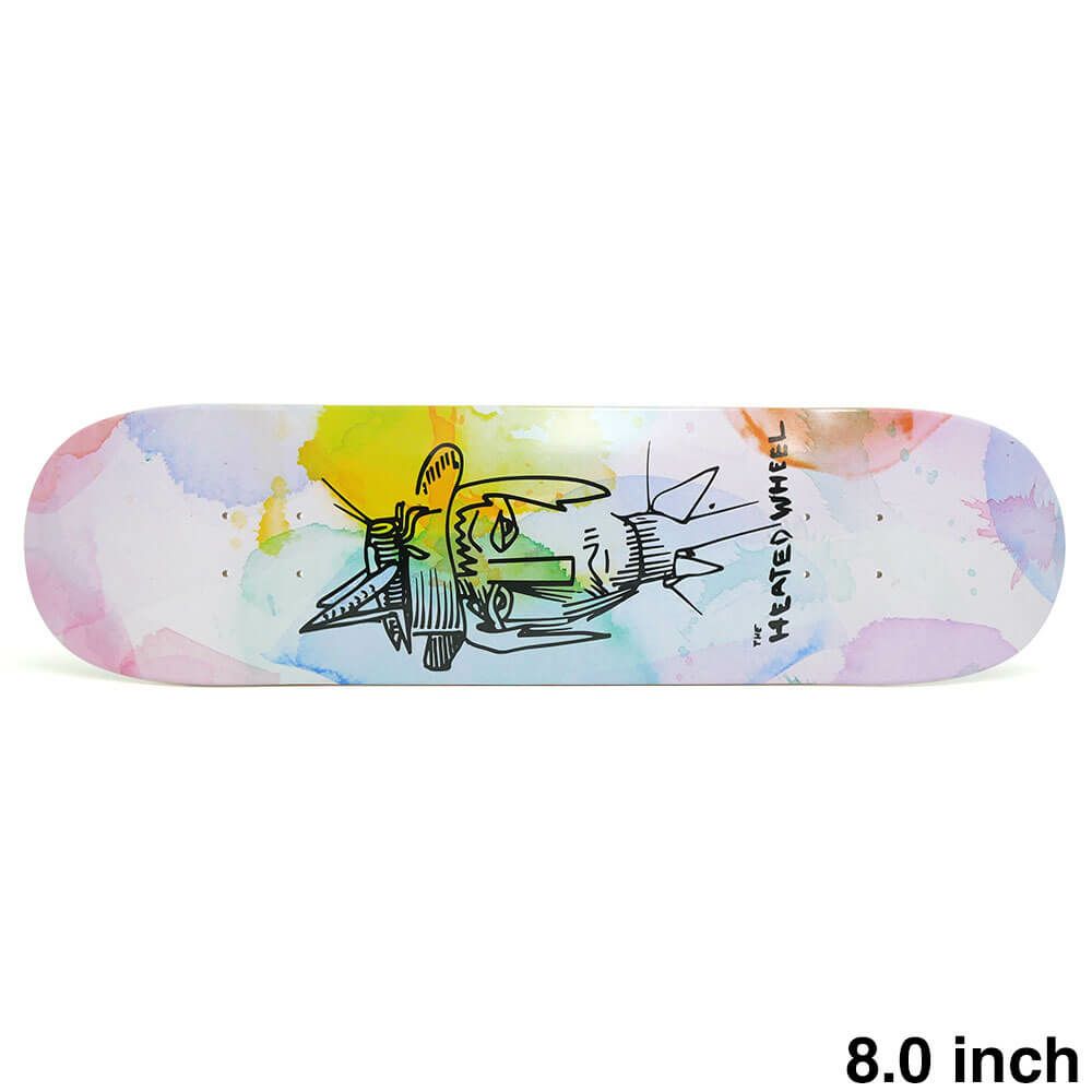 HEATED WHEEL DECK ヒーテッドウィール デッキ TEAM GRASSHOPPER GUY 8.0 スケートボード スケボー 1