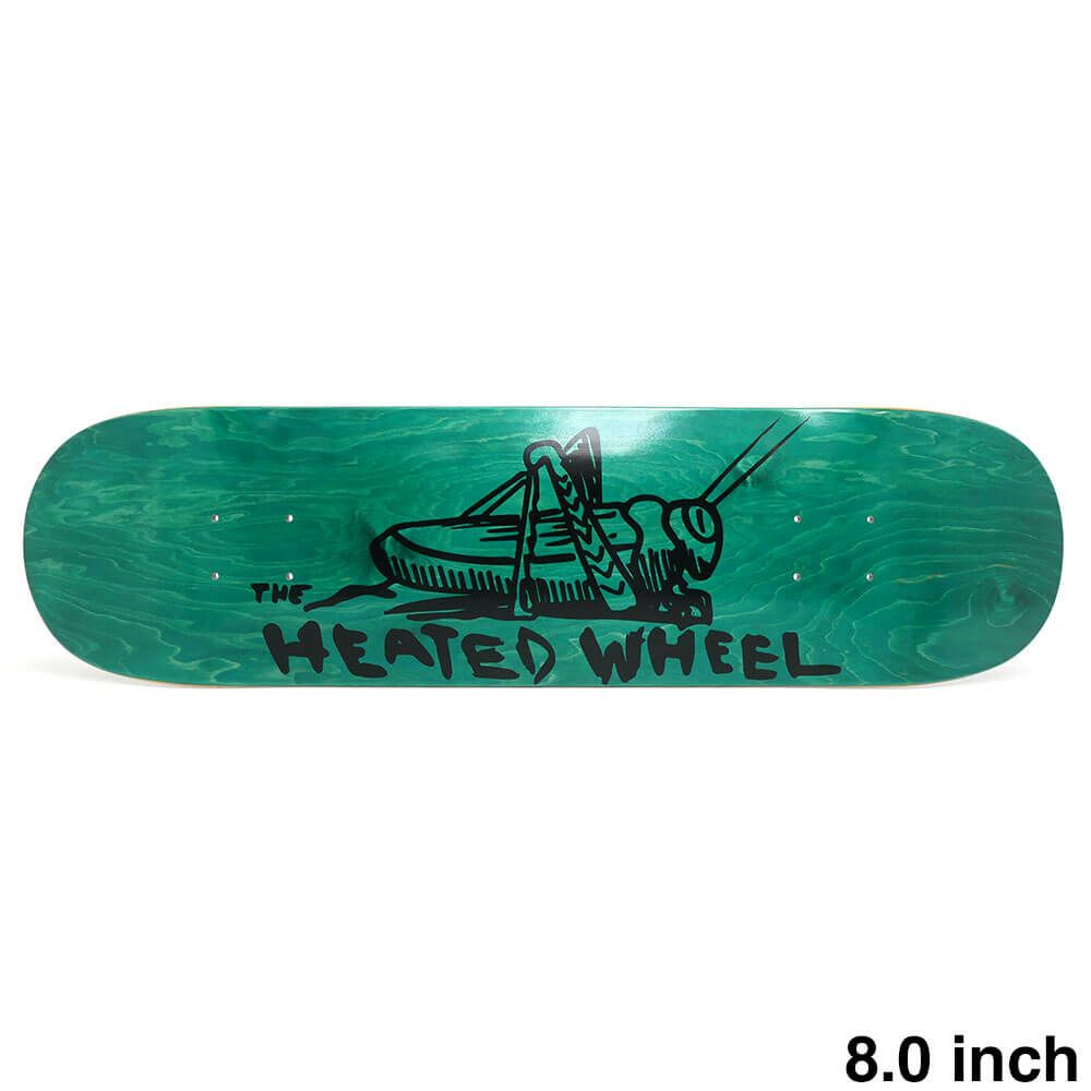 HEATED WHEEL DECK ヒーテッドウィール デッキ TEAM GRASSHOPPER EMERALD STAIN 8.0 スケートボード スケボー 1