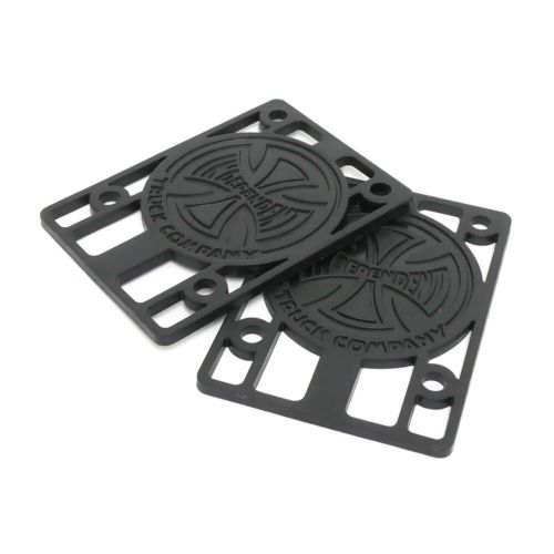 INDEPENDENT RISER PAD インディペンデント スペースパッド ライザーパッド 2枚入り RISERS・CROSS 黒 1/8インチ スケートボード スケボー　2