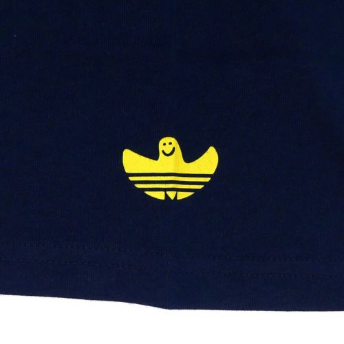 ADIDAS SKATEBOARDING T-SHIRT アディダススケートボーディング Tシャツ SHMOOFOIL FIGHTER NAVY スケートボード スケボー 2