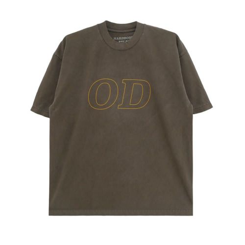 HARDBODY T-SHIRT ハードボディ Tシャツ HARDBODY OD LOGO BROWN/GOLD スケートボード スケボー 