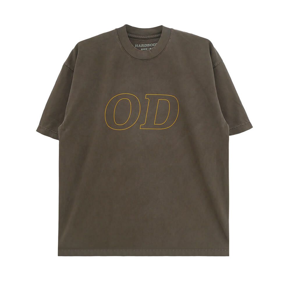 HARDBODY T-SHIRT ハードボディ Tシャツ HARDBODY OD LOGO BROWN/GOLD スケートボード スケボー 