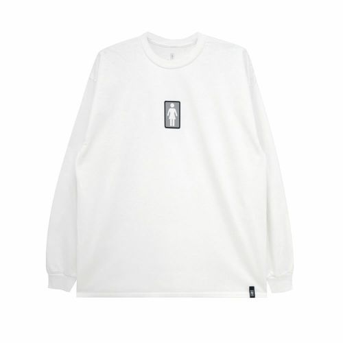 GIRL LONG SLEEVE ガール ロングスリーブTシャツ CLASSIC OG WHITE スケートボード スケボー 