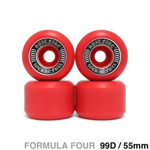 SPITFIRE WHEEL スピットファイヤー ウィール FORMULA FOUR (F4) LOCK-IN FULL 99D 赤 55mm スケートボード スケボー 1