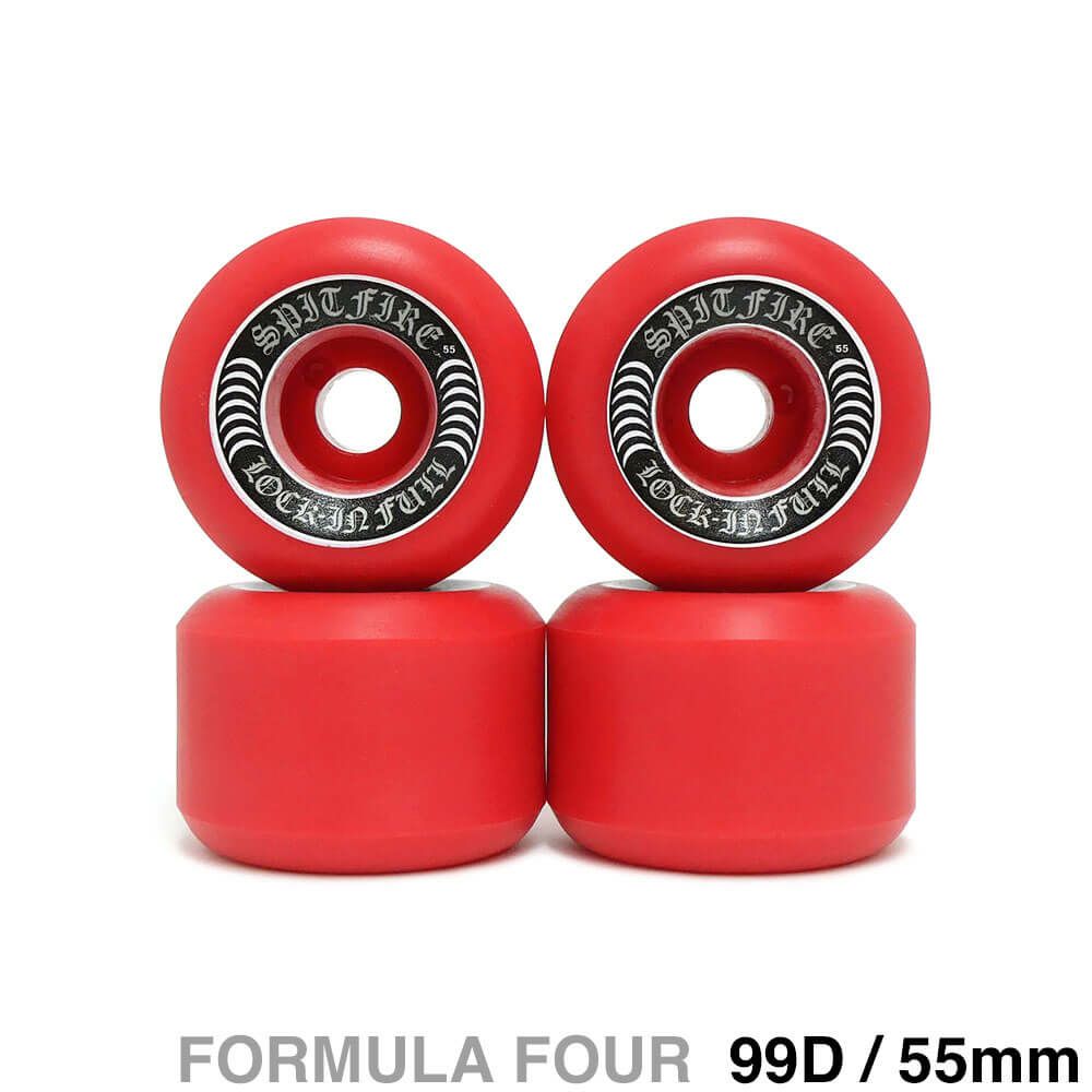 SPITFIRE WHEEL スピットファイヤー ウィール FORMULA FOUR (F4) LOCK-IN FULL 99D 赤 55mm スケートボード スケボー 1