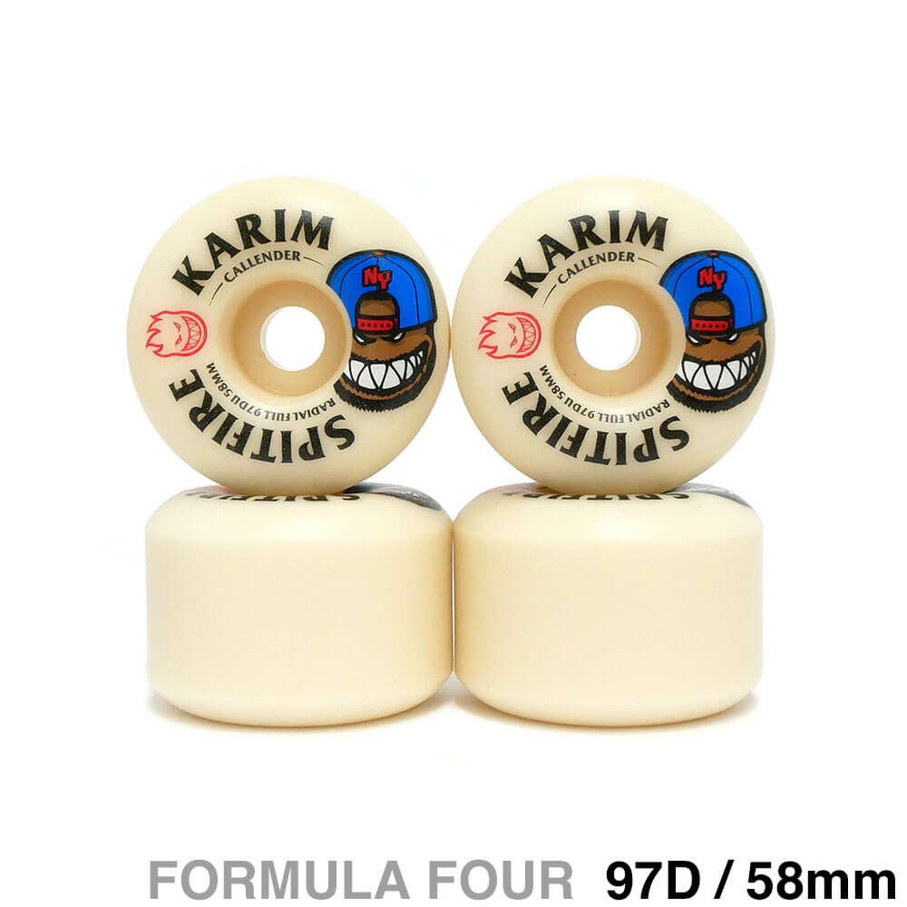 SPITFIRE WHEEL スピットファイヤー ウィール FORMULA FOUR (F4) RADIAL FULL 97D KARIM CALLENDER BURN SQUAD 58mm スケートボード スケボー 1
