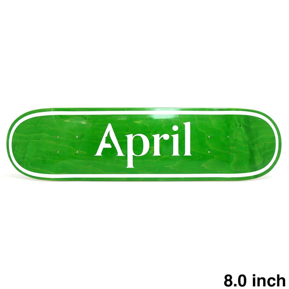 APRIL DECK エイプリル デッキ TEAM OG LOGO GREEN INVERT 8.0 スケートボード スケボー 1