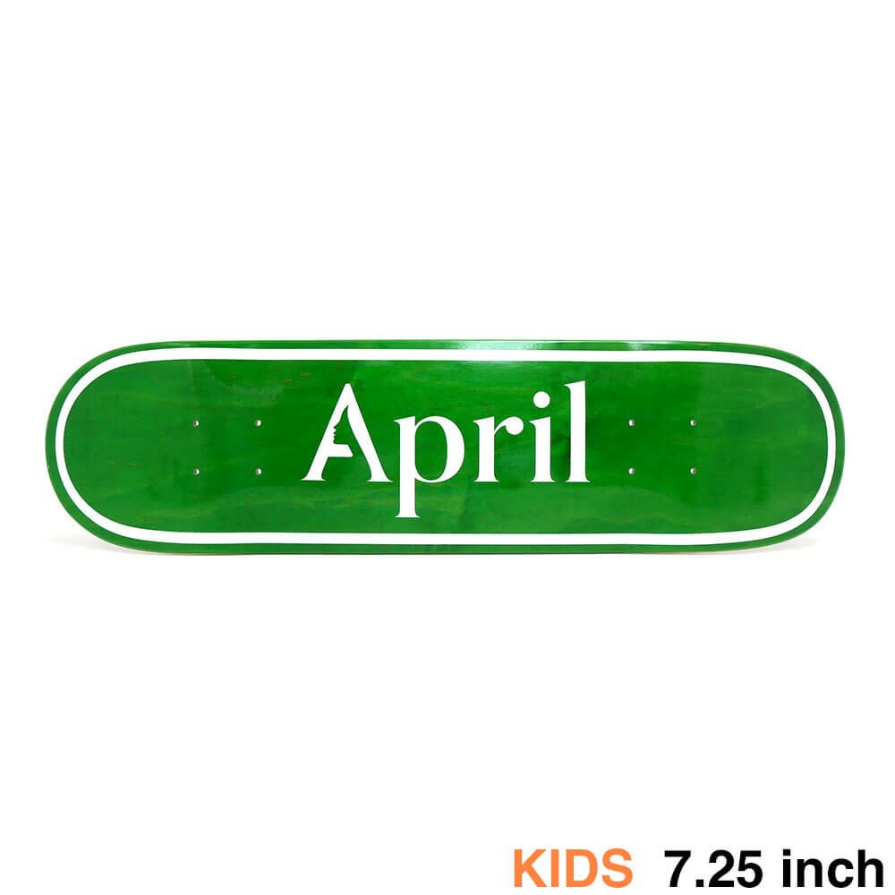 APRIL DECK エイプリル デッキ（子供用） TEAM OG LOGO GREEN INVERT MINI 7.25 スケートボード スケボー 1