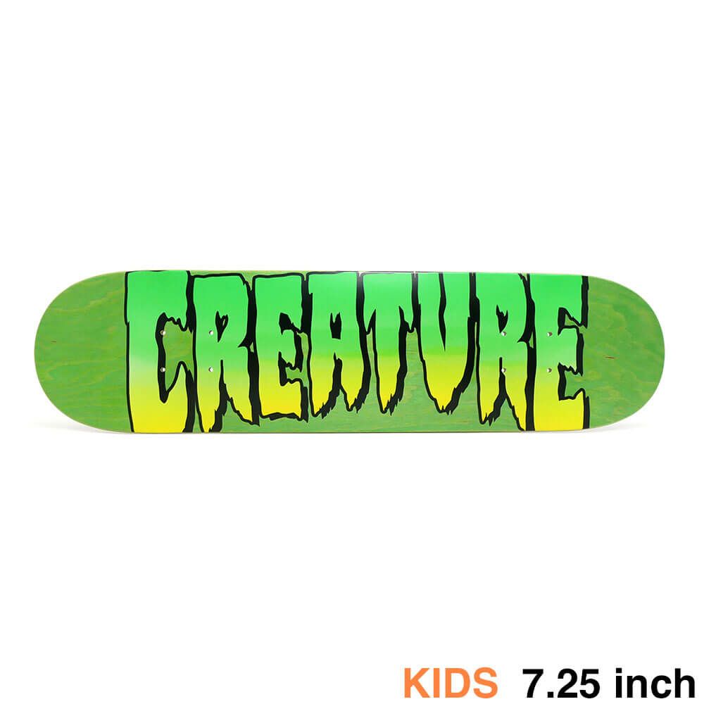 CREATURE DECK クリーチャー デッキ（子供用） TEAM LOGO GREEN STAIN 7.25 スケートボード スケボー　1