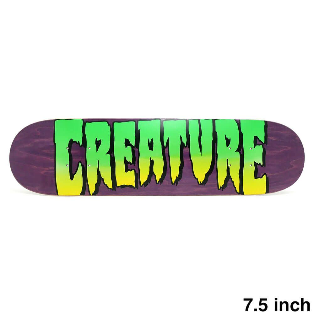 CREATURE DECK クリーチャー デッキ TEAM LOGO PURPLE STAIN 7.5 スケートボード スケボー 1