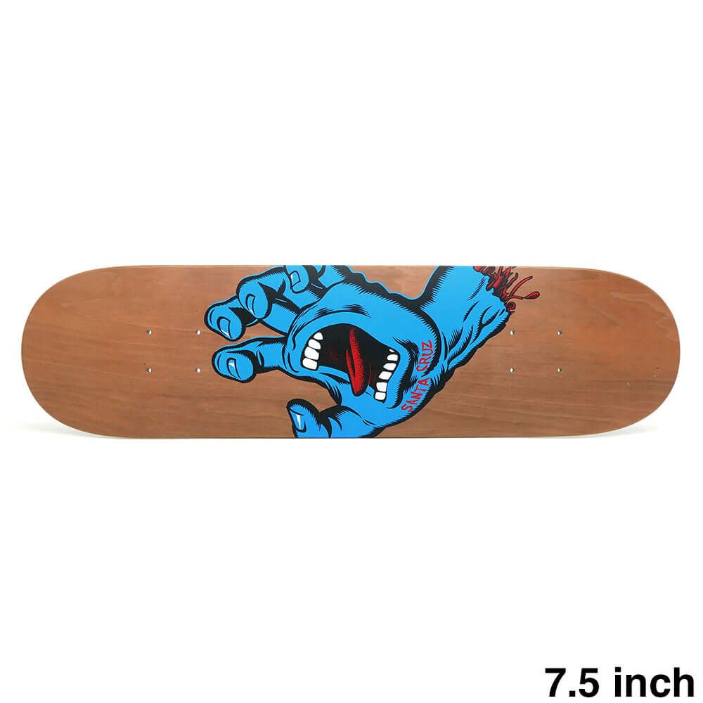 SANTA CRUZ DECK サンタクルーズ デッキ TEAM SCREAMING HAND BROWN STAIN 7.5 スケートボード スケボー 1