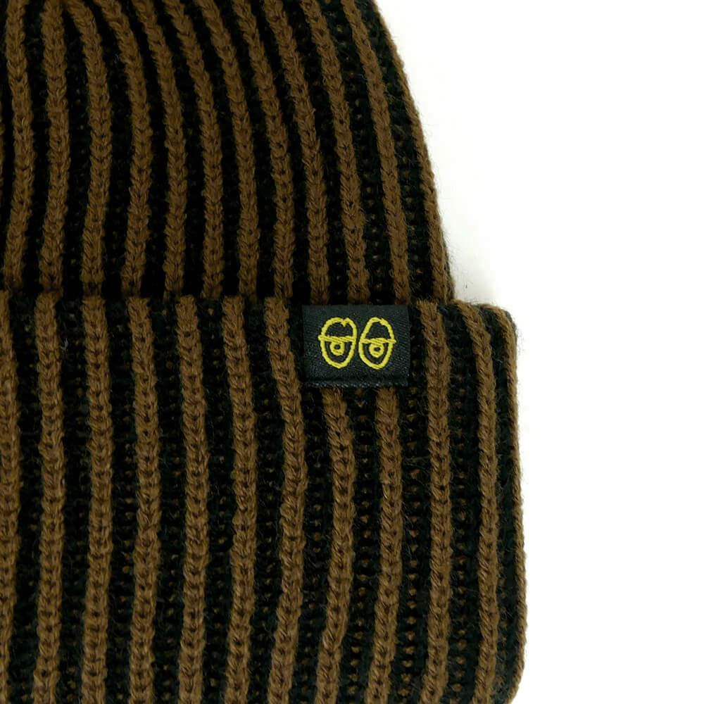 KROOKED KNITCAP クルキッド ニットキャップ EYES CLIP BEANIE BROWN/BLACK スケートボード スケボー 2
