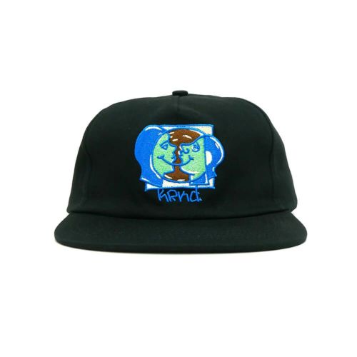 KROOKED CAP クルキッド キャップ MOONSMILEY SNAPBACK BLACK スケートボード スケボー 1