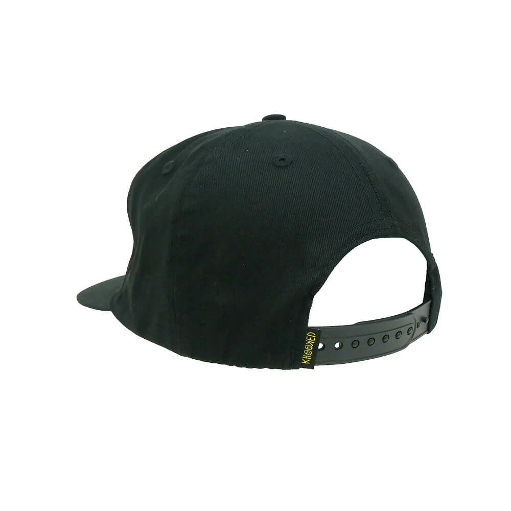 KROOKED CAP クルキッド キャップ MOONSMILEY SNAPBACK BLACK スケートボード スケボー 2