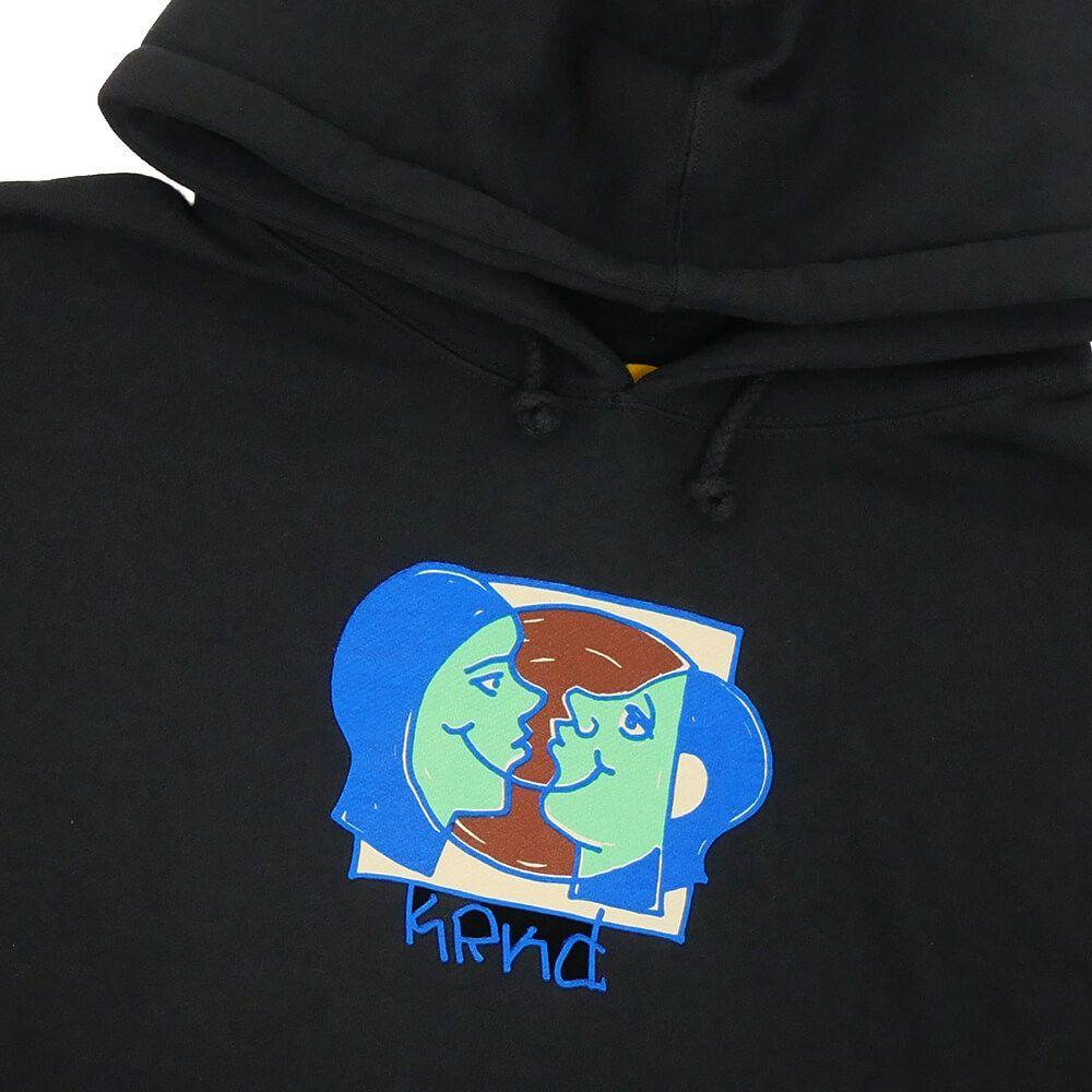 KROOKED HOOD クルキッド パーカー MOONSMILEY BLACK スケートボード スケボー 1