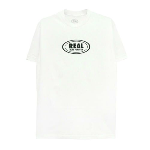 REAL T-SHIRT リアル Tシャツ ROLL FOREVER WHITE スケートボード スケボー 