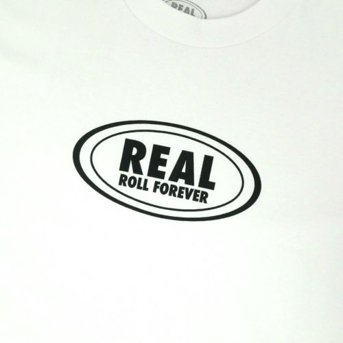 REAL T-SHIRT リアル Tシャツ ROLL FOREVER WHITE スケートボード スケボー 1