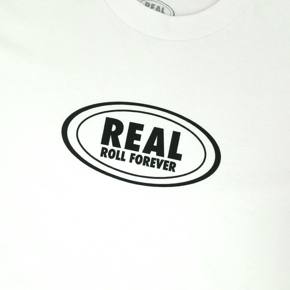 REAL T-SHIRT リアル Tシャツ ROLL FOREVER WHITE スケートボード スケボー 1