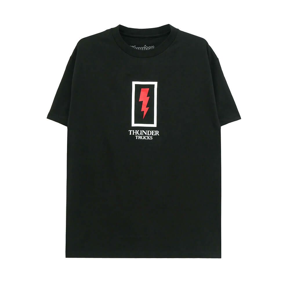 THUNDER T-SHIRT サンダー Tシャツ BOXED BOLT BLACK スケートボード スケボー 
