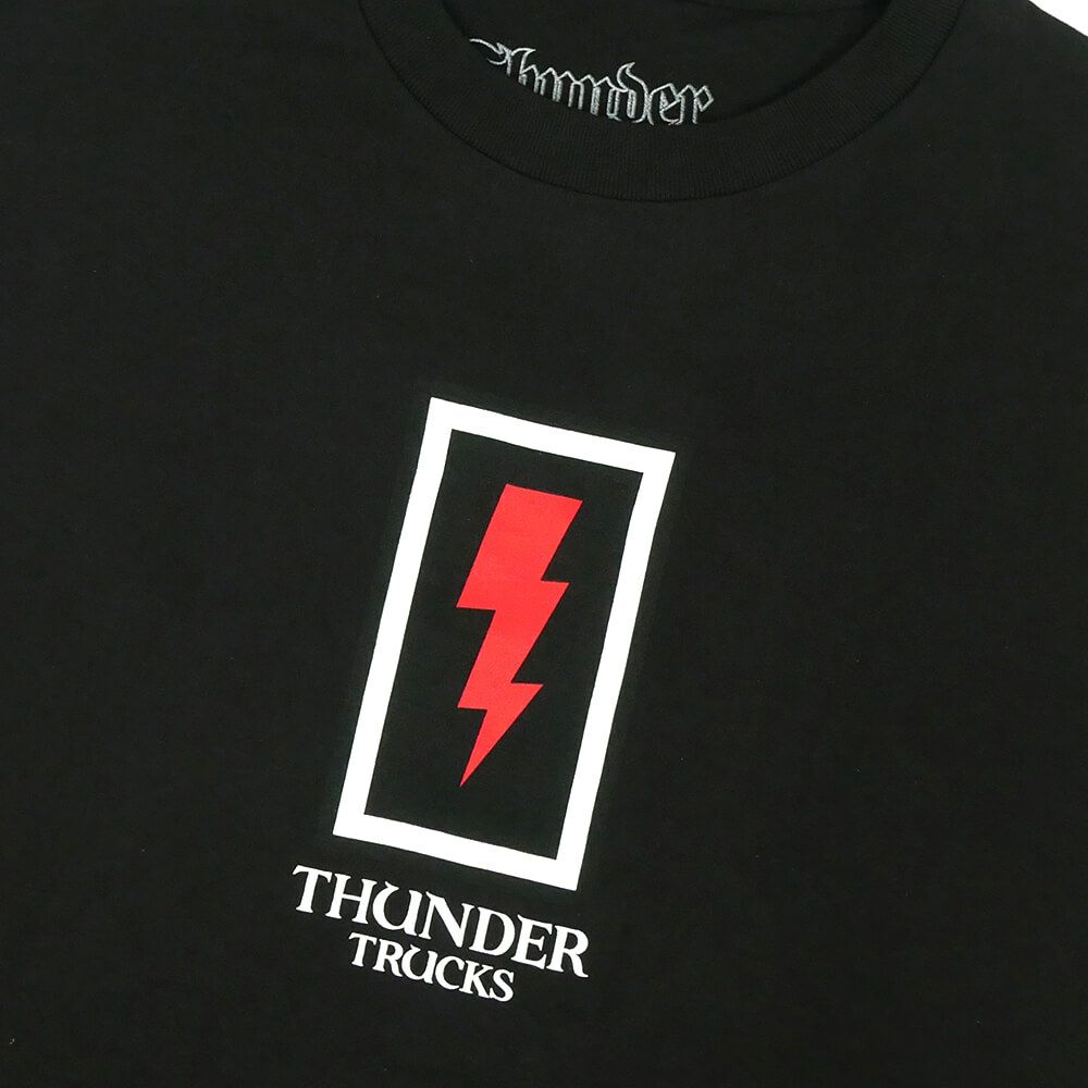 THUNDER T-SHIRT サンダー Tシャツ BOXED BOLT BLACK スケートボード スケボー 1