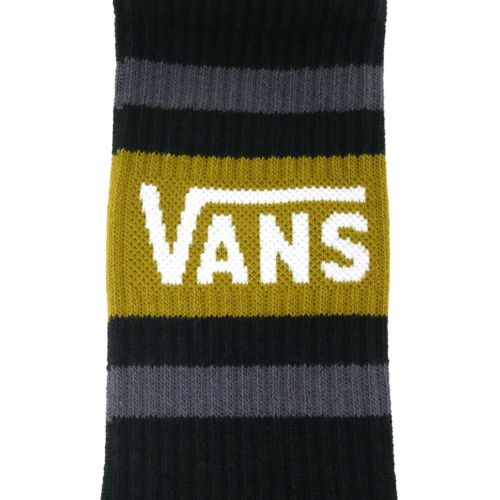 VANS SOCKS バンズ ソックス 靴下 DROP V CREW BLACK/GOLD（US企画） スケートボード スケボー 4