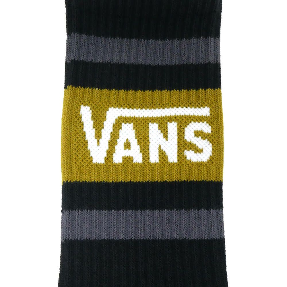 VANS SOCKS バンズ ソックス 靴下 DROP V CREW BLACK/GOLD（US企画） スケートボード スケボー 4