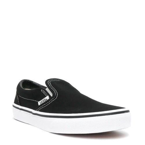 VANS SHOES バンズ シューズ スニーカー スリッポン（子供用） KID'S CLASSIC SLIP ON BLACK/WHITE（US企画） スケートボード スケボー 1