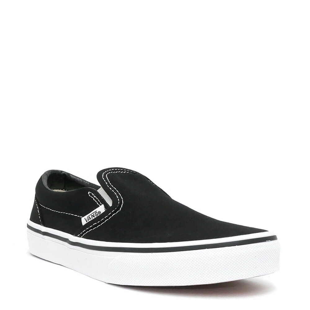 VANS SHOES バンズ シューズ スニーカー スリッポン（子供用） KID'S CLASSIC SLIP ON BLACK/WHITE（US企画） スケートボード スケボー 1
