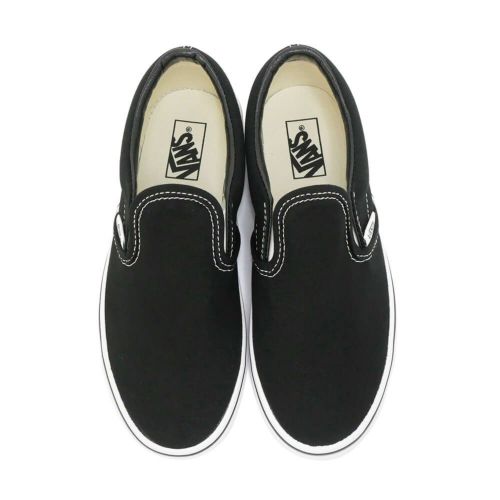VANS SHOES バンズ シューズ スニーカー スリッポン（子供用） KID'S CLASSIC SLIP ON BLACK/WHITE（US企画） スケートボード スケボー 2