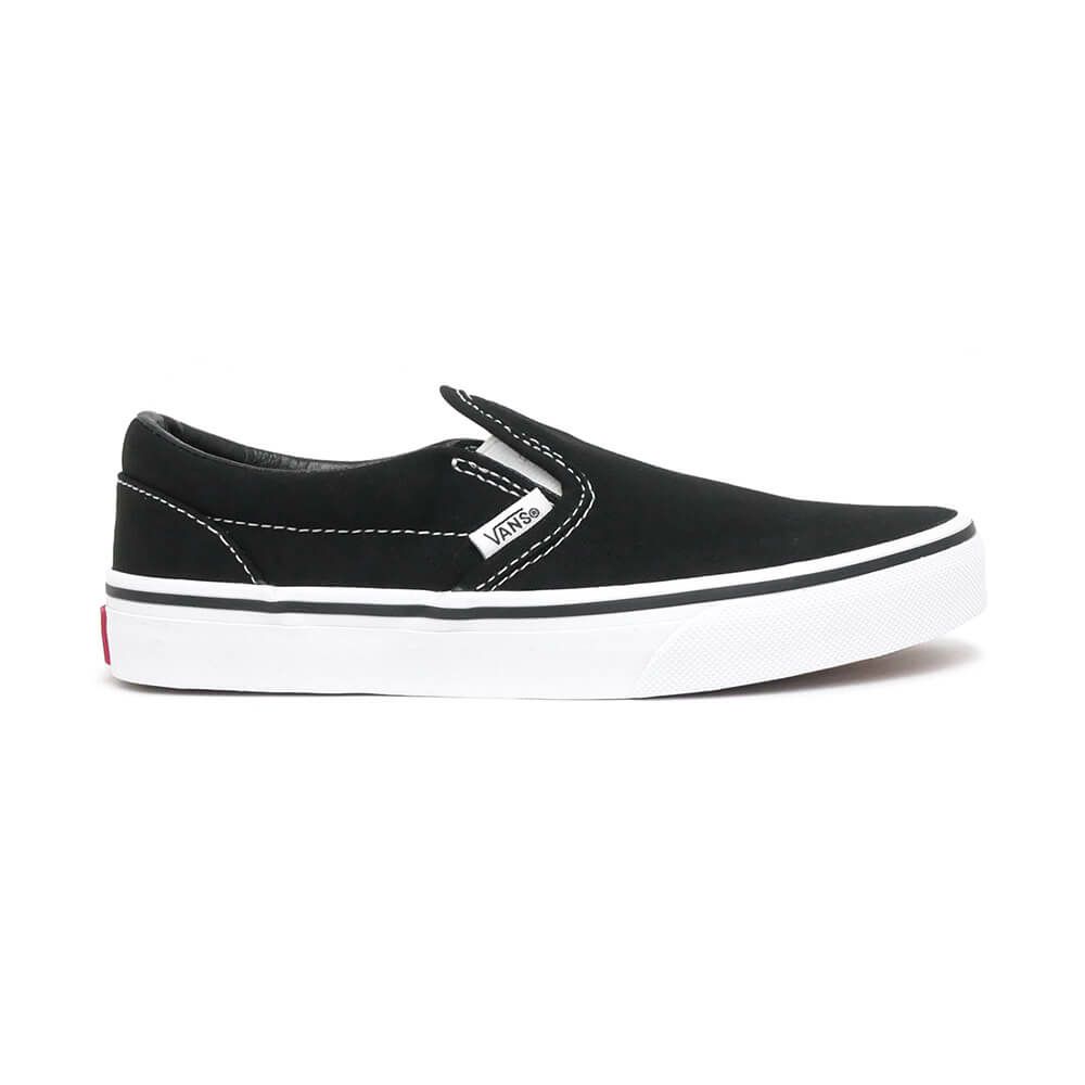 VANS SHOES バンズ シューズ スニーカー スリッポン（子供用） KID'S CLASSIC SLIP ON BLACK/WHITE（US企画） スケートボード スケボー 4