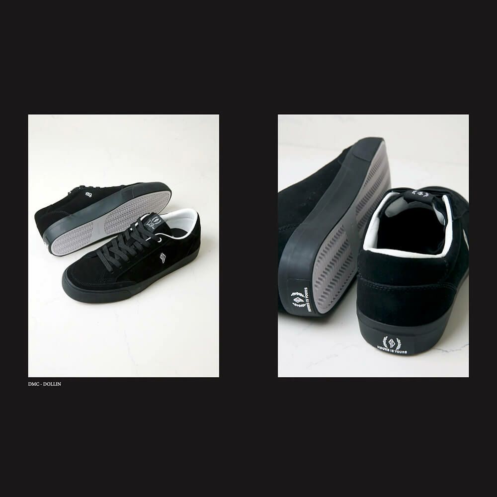 HOURS IS YOURS SHOES アワーズイズユアーズ シューズ スニーカー DMC PD DOLLIN BLACK/BLACK スケートボード スケボー 8
