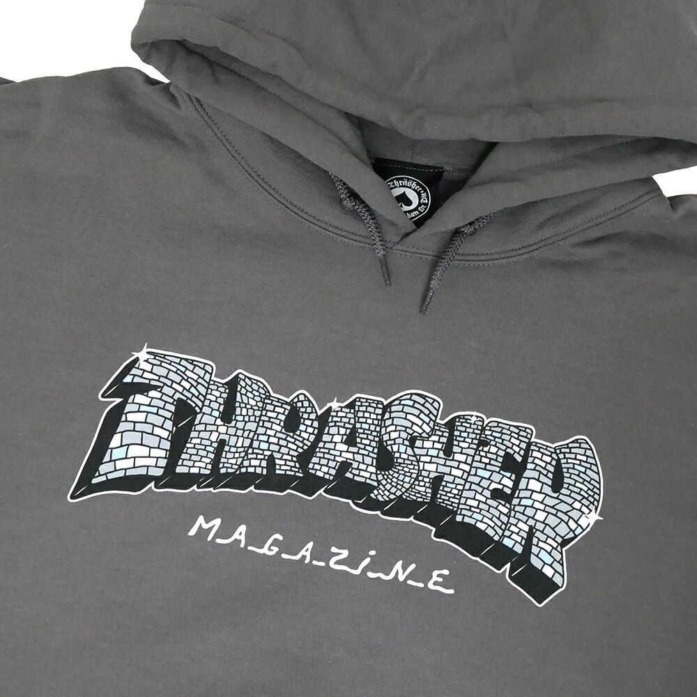 THRASHER HOOD スラッシャー パーカー DISCO BY SPANKY CHARCOAL（US企画） スケートボード スケボー 1