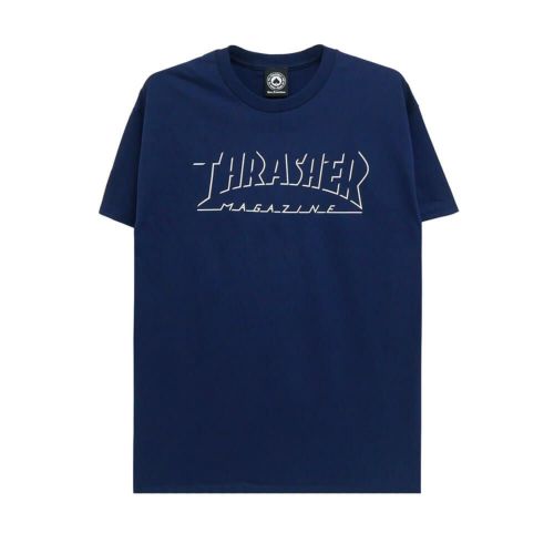 THRASHER T-SHIRT スラッシャー Tシャツ SHADOW MAG LOGO NAVY（US企画） スケートボード スケボー 
