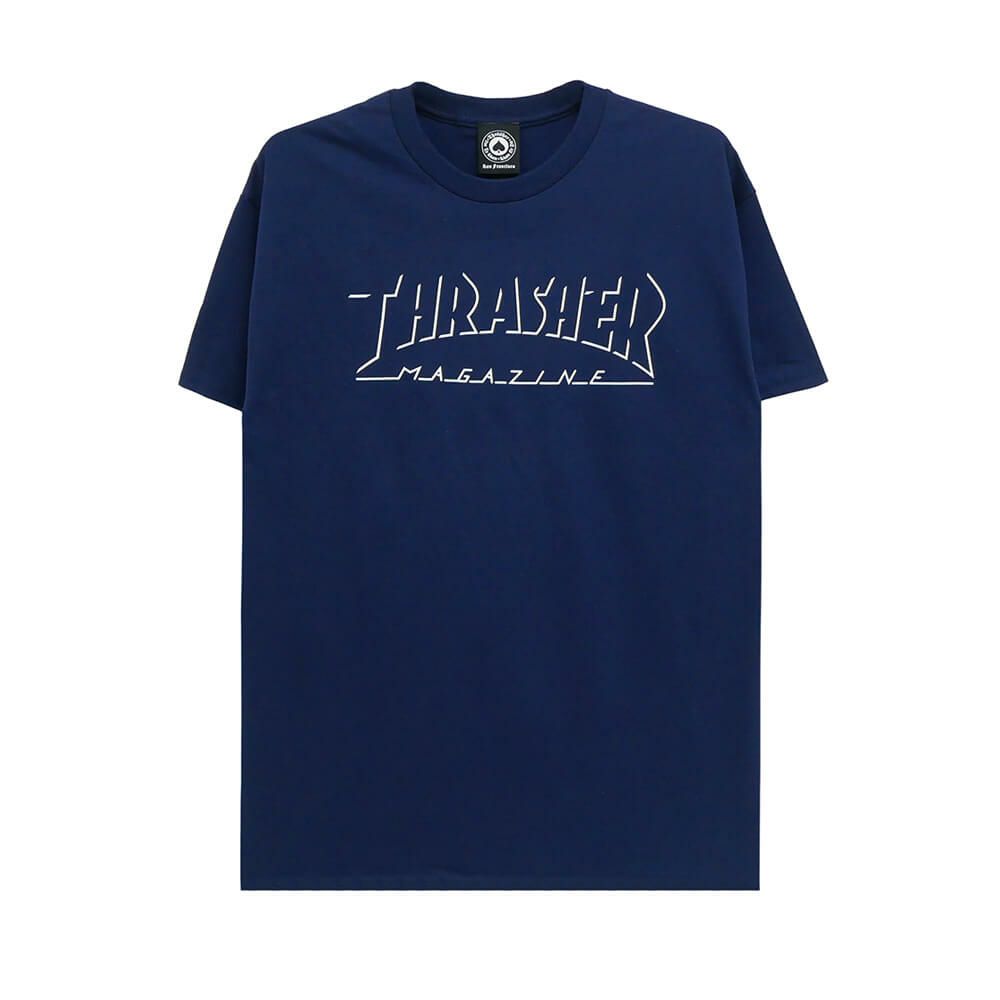 THRASHER T-SHIRT スラッシャー Tシャツ SHADOW MAG LOGO NAVY（US企画） スケートボード スケボー 
