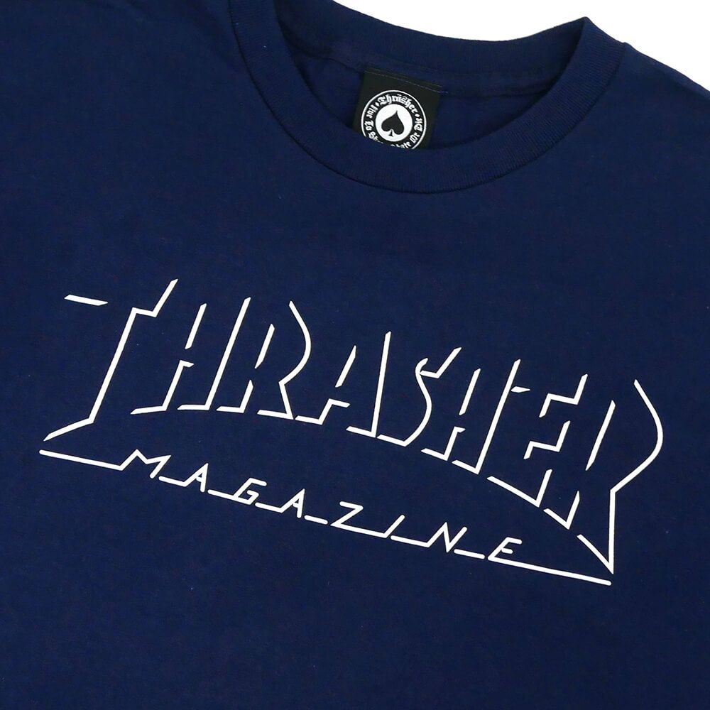 THRASHER T-SHIRT スラッシャー Tシャツ SHADOW MAG LOGO NAVY（US企画） スケートボード スケボー 1