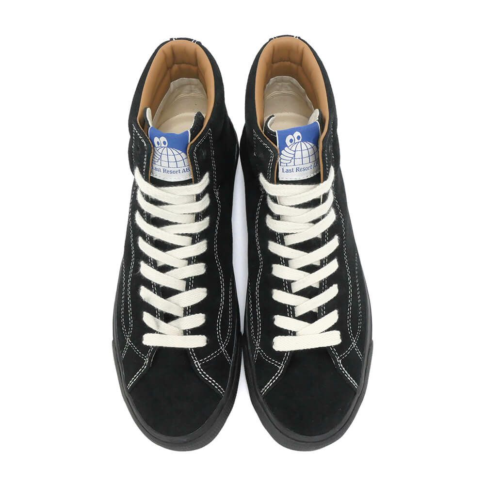 LAST RESORT AB SHOES ラストリゾートエービー シューズ スニーカー VM003 SUEDE HI BLACK/WHITE/BLACK スケートボード スケボー 3