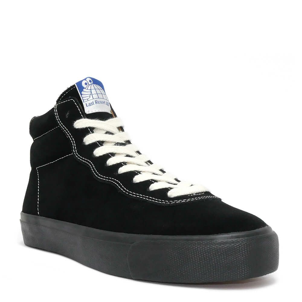 LAST RESORT AB SHOES ラストリゾートエービー シューズ スニーカー VM001 SUEDE HI BLACK/WHITE/BLACK スケートボード スケボー 1