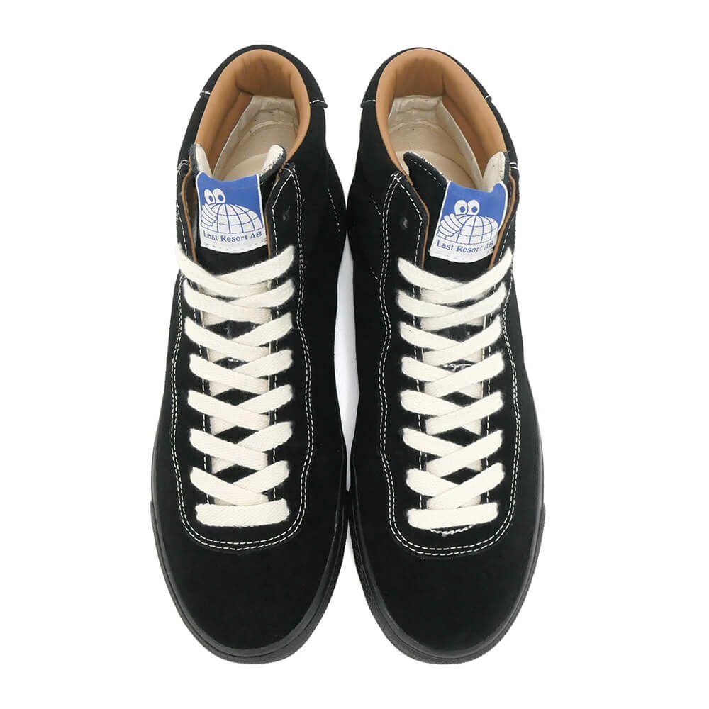 LAST RESORT AB SHOES ラストリゾートエービー シューズ スニーカー VM001 SUEDE HI BLACK/WHITE/BLACK スケートボード スケボー 3