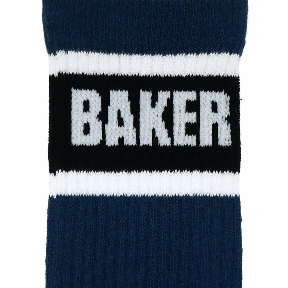 BAKER SOCKS ベイカー ソックス 靴下 STRIPE NAVY スケートボード スケボー 4