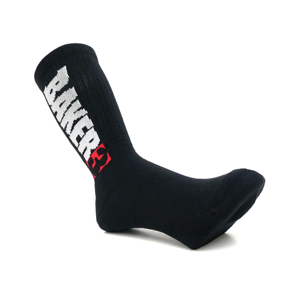 BAKER SOCKS ベイカー ソックス 靴下 BAKER 3 BLACK スケートボード スケボー 