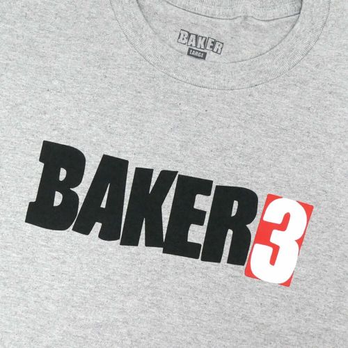 BAKER T-SHIRT ベイカー Tシャツ BAKER 3 GREY スケートボード スケボー 1