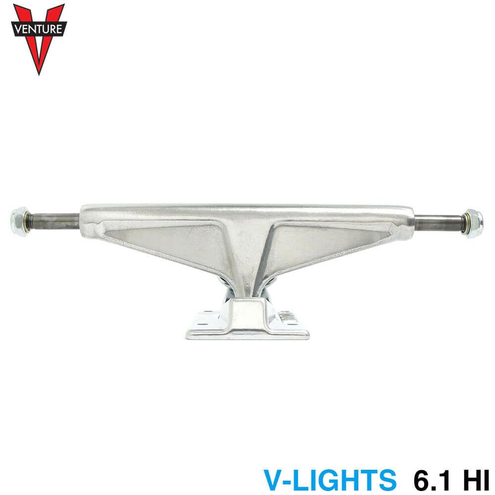VENTURE TRUCK ベンチャー トラック V-LIGHTS ALL POLISHED 6.1 HI シルバー スケートボード スケボー 1