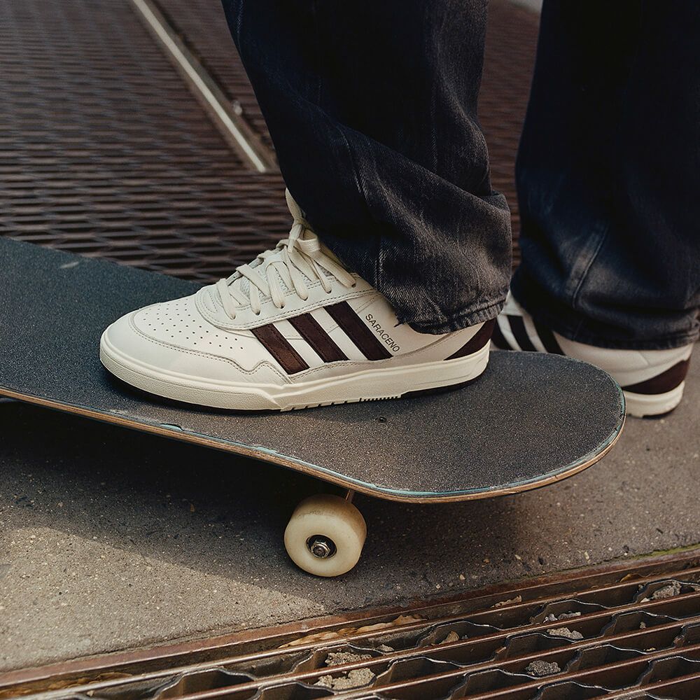 ADIDAS SKATEBOARDING SHOES アディダススケートボーディング シューズ スニーカー TYSHAWN II x ZACH SARACENO WHITE/BROWN JQ1620 スケートボード スケボー 12