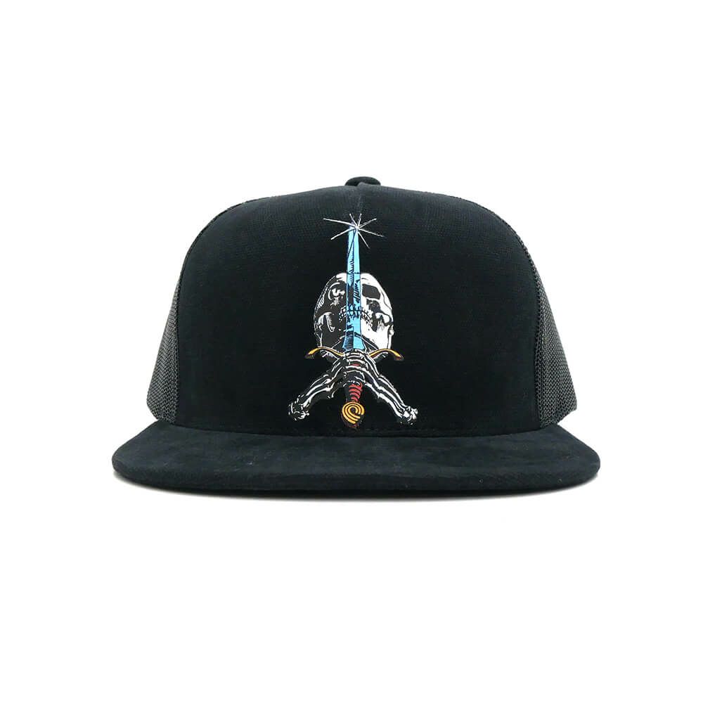 POWELL PERALTA MESHCAP パウエルペラルタ メッシュキャップ SKULL & SWORD TRUCKER BLACK スケートボード スケボー 1