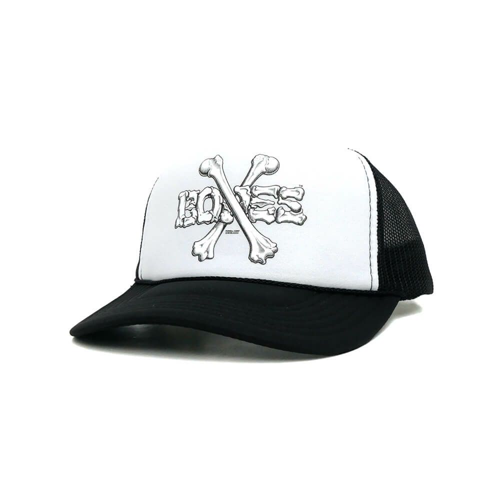 POWELL PERALTA MESHCAP パウエルペラルタ メッシュキャップ CROSS BONE TRUCKER BLACK/WHITE スケートボード スケボー 