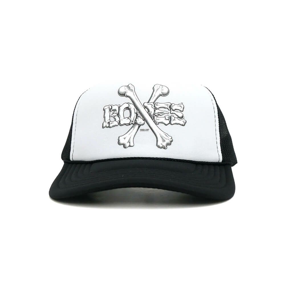 POWELL PERALTA MESHCAP パウエルペラルタ メッシュキャップ CROSS BONE TRUCKER BLACK/WHITE スケートボード スケボー 1